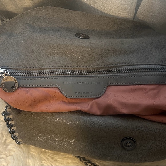 Stella McCartney Silver-Toned Chain Gray Shoulder Bag - Picture 7 of 9